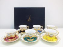 MEISSEN マイセン Bフォーム 金彩小花 カップアンドソーサー C&S 6客セット MEISSEN マイセン Bフォーム 金彩小花 カップアンドソーサー C&S 6客セット